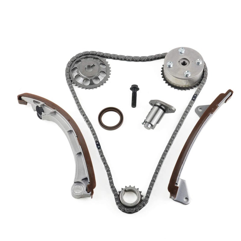 Koomaha Timing Chain VVT Gear Kit Replacement for 2000-2008 Toyota Corolla Matrix Pontiac Vibe 1.8L Part# 917-257 13050-22010 13050-0D010 - Image 1
